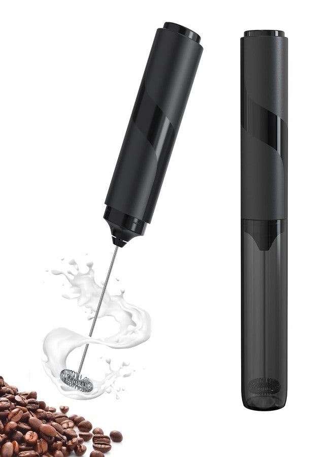 BeeCa Handheld Milk Frother with Cover - Battery Operated, 14,000 RPM, Stainless Steel Whisk - for Coffee, Latte, Matcha, Hot Chocolate - Image 1