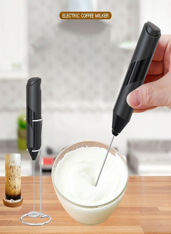 BeeCa Handheld Milk Frother with Cover - Battery Operated, 14,000 RPM, Stainless Steel Whisk - for Coffee, Latte, Matcha, Hot Chocolate - Image 3