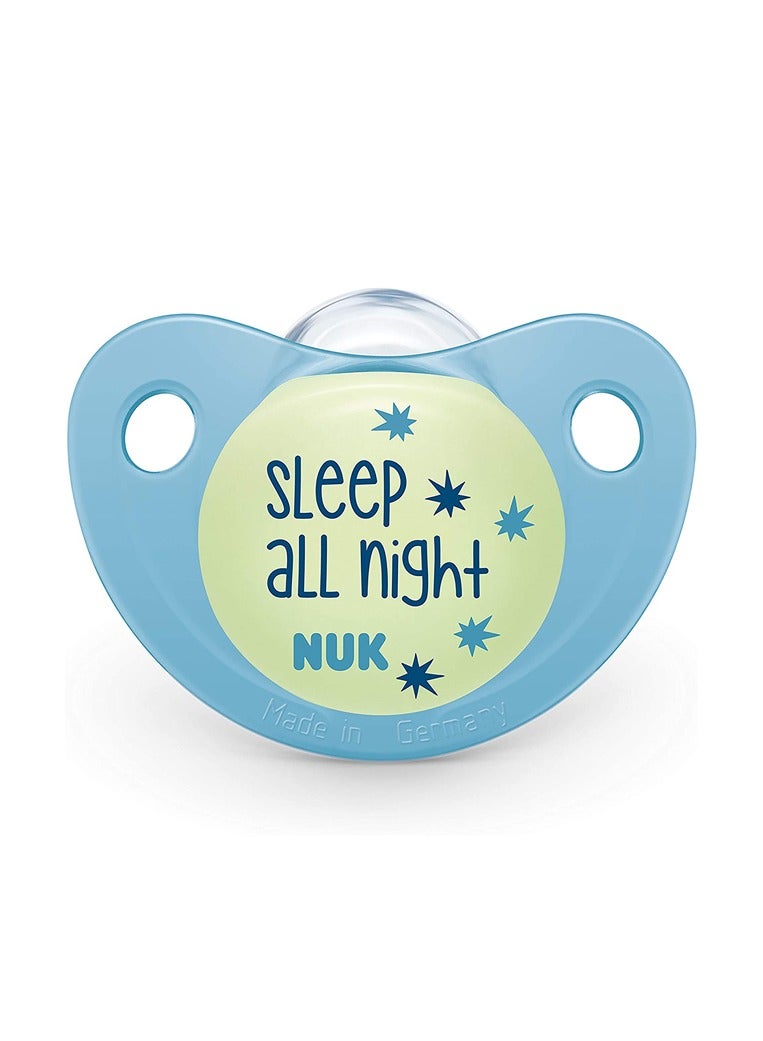 نوك لهاية سيليكون ليلية من نوك، 0-6 أشهر، عبوة من قطعة واحدة - Image 1