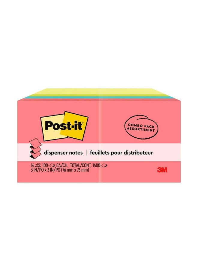 Post-it Pop Up Notes 3X3 In 14 Pads America'S’S 1 Favorite Sticky Notes Assorted Colors Clean Removal Recyclable (R330 14Ywm) - Image 4