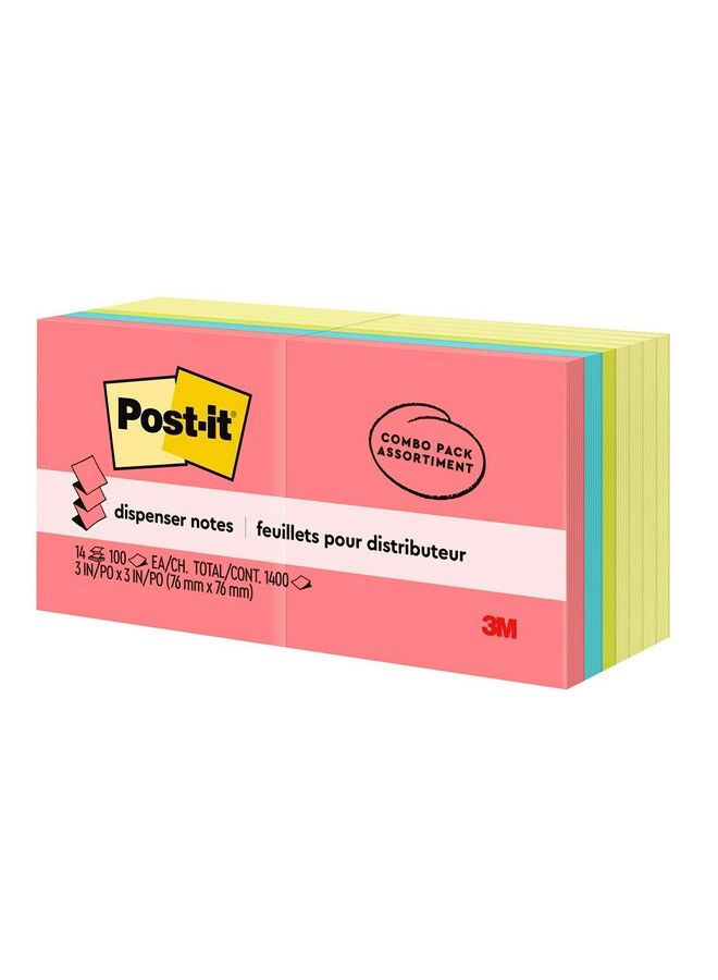 Post-it Pop Up Notes 3X3 In 14 Pads America'S’S 1 Favorite Sticky Notes Assorted Colors Clean Removal Recyclable (R330 14Ywm) - Image 5