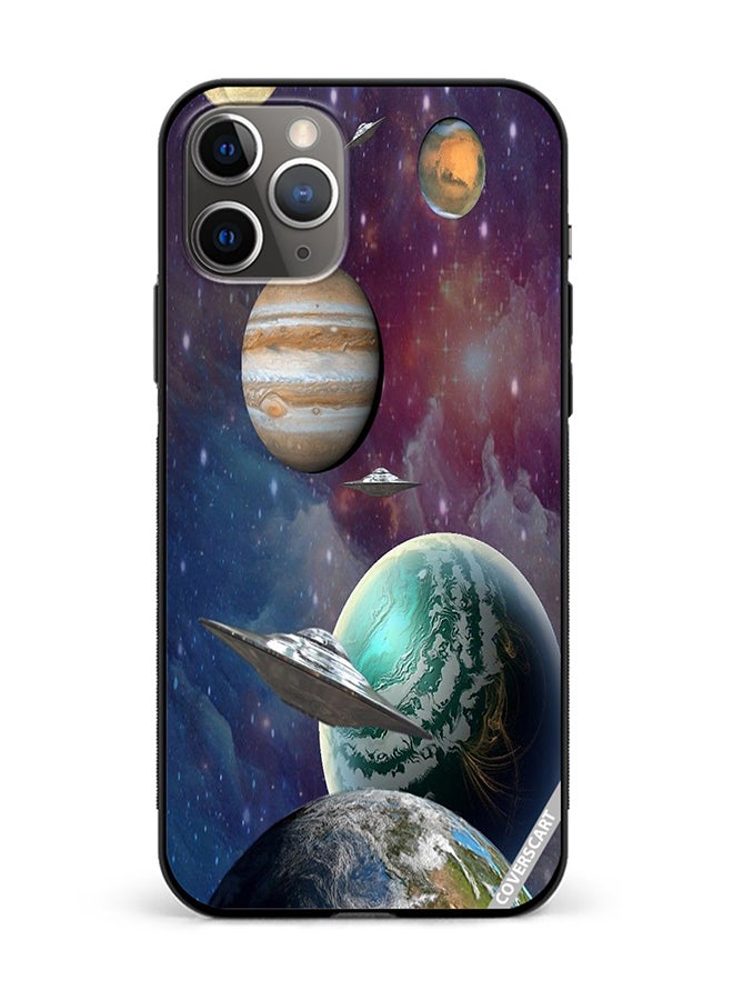 COVERSCART Protective Case Cover For Apple iPhone 11 Pro Max Galaxy Design Black