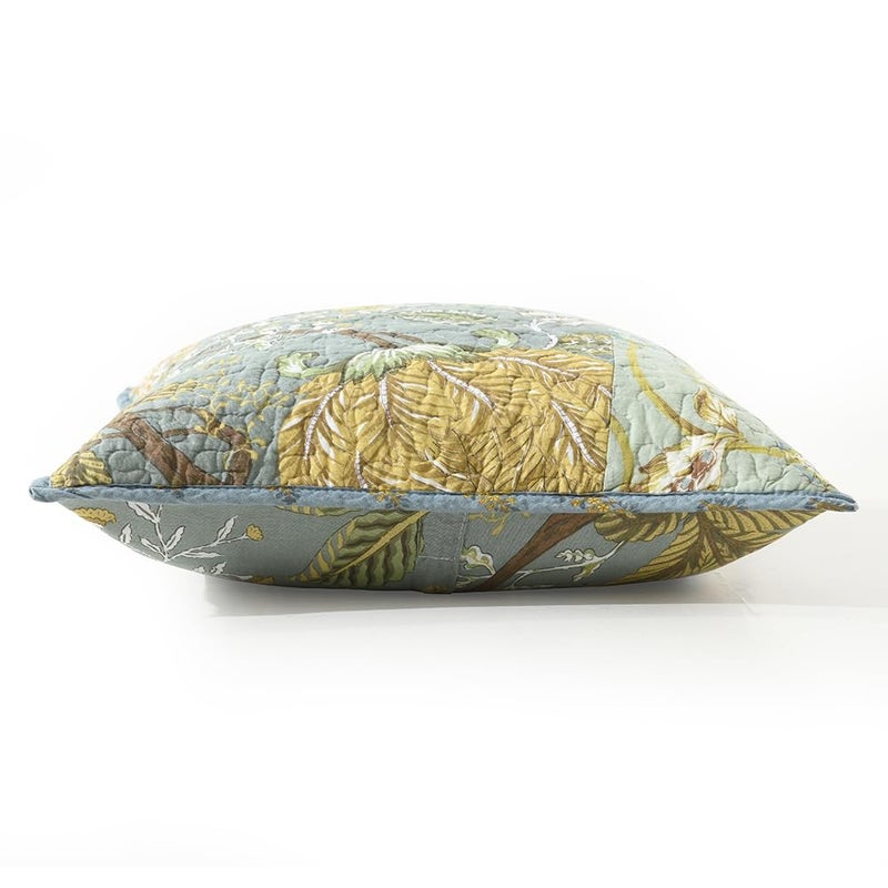 NEWLAKE Green Bohemian Floral Style Cotton Throw Pillow Covers (2 Pieces, 18X18 Inch) - Image 4