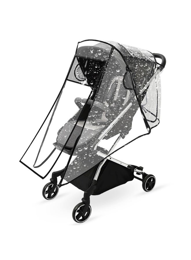 Chabeia Large Size Universal rain cover buggy with full front opening, easy to use, transparent rain cover, pram, sports buggy with window and double zip for opening - Image 1