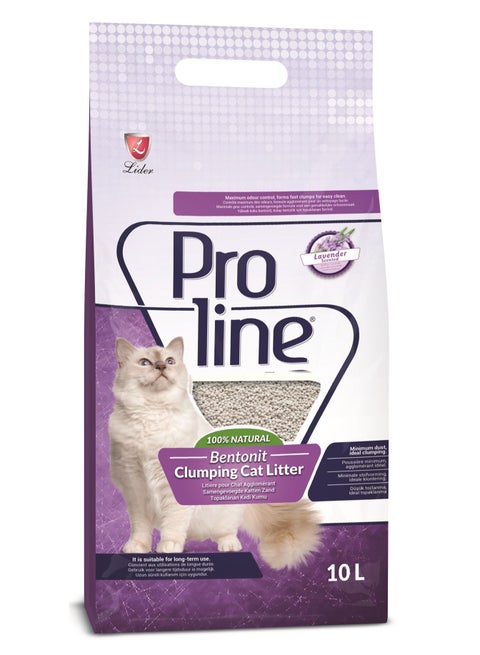 Bentonite Clumping Cat Litter Lavender Scented 10 L