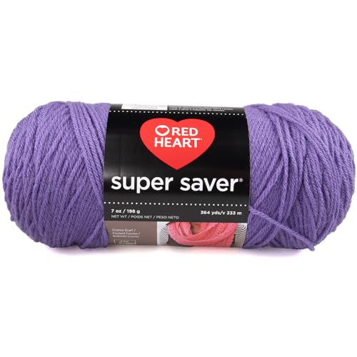 Craft County Size 4 (Medium) 100% Acrylic Fiber Yarn – Variety of Color and Pattern Options – Great for Crochet, Knitting, and Weaving (Lavender) - Image 1