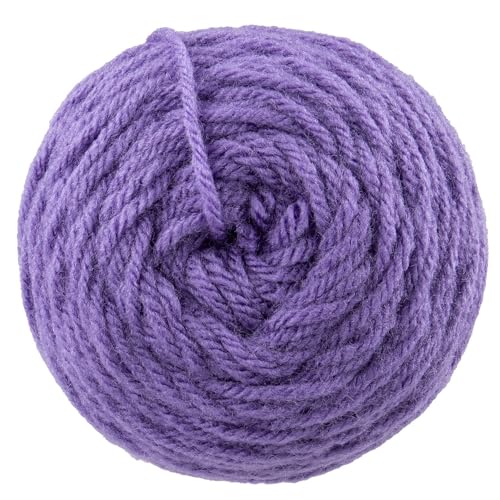Craft County Size 4 (Medium) 100% Acrylic Fiber Yarn – Variety of Color and Pattern Options – Great for Crochet, Knitting, and Weaving (Lavender) - Image 2