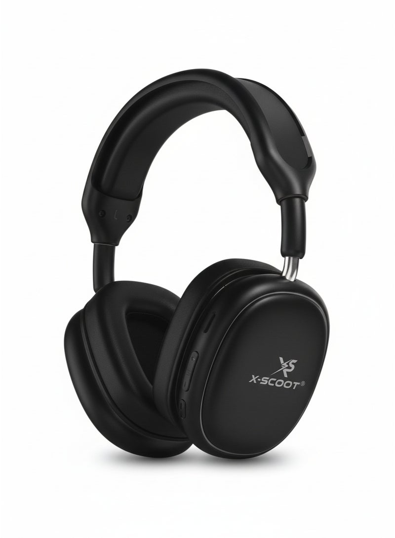 X-SCOOT XS-655 Wireless Bluetooth Headphones, 40mm Deep Bass Drivers, Hands-Free Calls, TF Card & 3.5mm AUX, Extra Soft Cushions, 24H Playtime, USB-C Charging - Image 1