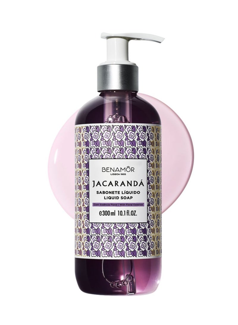 BENAMÕR Jacaranda Liquid Hand Soap with Aloe Vera – Moisturising & Softening Floral Scent Hand Wash – Paraben Free, Vegan – 300ml - Image 1