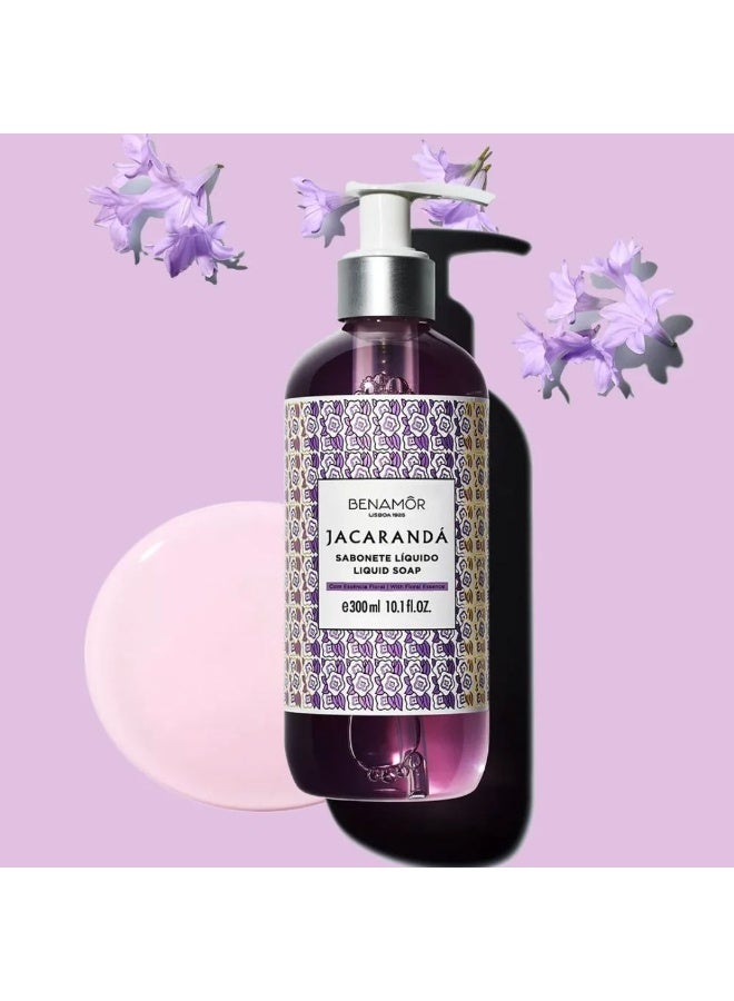BENAMÕR Jacaranda Liquid Hand Soap with Aloe Vera – Moisturising & Softening Floral Scent Hand Wash – Paraben Free, Vegan – 300ml - Image 2