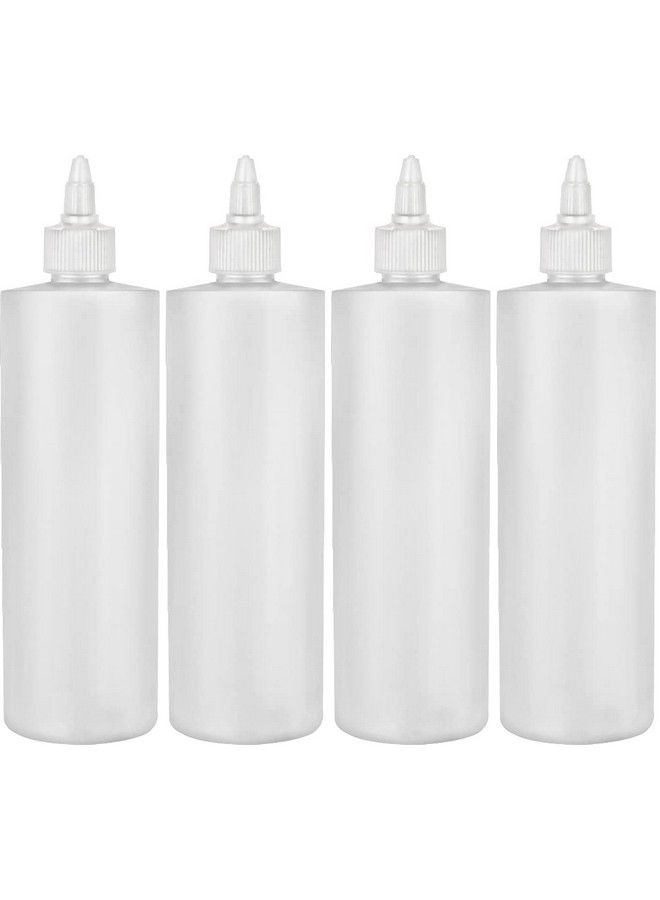 BRIGHTFROM Condiment Squeeze Bottles 16 Oz Empty Squirt Bottle With Twist Top Cap Leak Proof Great For Ketchup Mustard Syrup Sauces Dressing Oil Arts And Crafts Bpa Free Plastic 4 Pack - Image 2