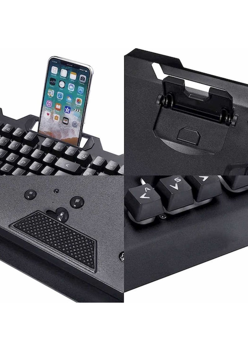 Utopia - K-102 Gaming Keyboard with Rainbow LED Lighting, Metal Cover and Plastic Gaming Surface - Easy to use and comfortable. - Image 1
