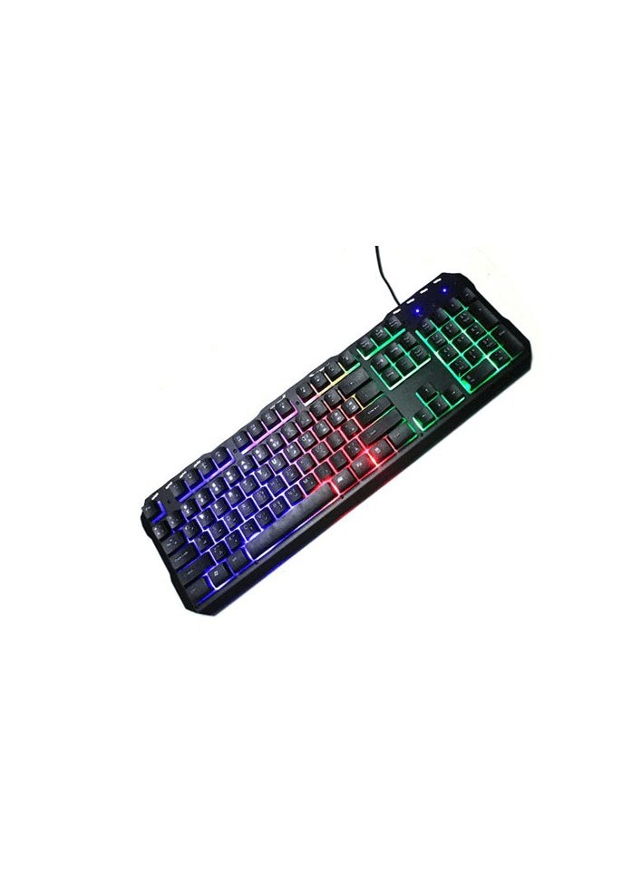 Utopia - K-102 Gaming Keyboard with Rainbow LED Lighting, Metal Cover and Plastic Gaming Surface - Easy to use and comfortable. - Image 1