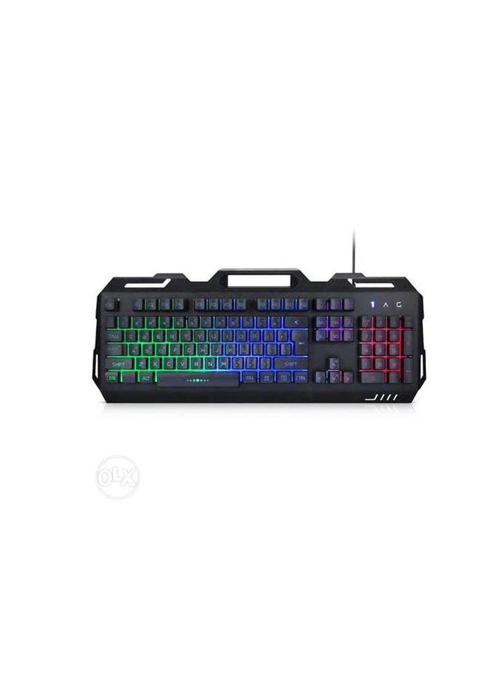 Utopia - K-102 Gaming Keyboard with Rainbow LED Lighting, Metal Cover and Plastic Gaming Surface - Easy to use and comfortable. - Image 1