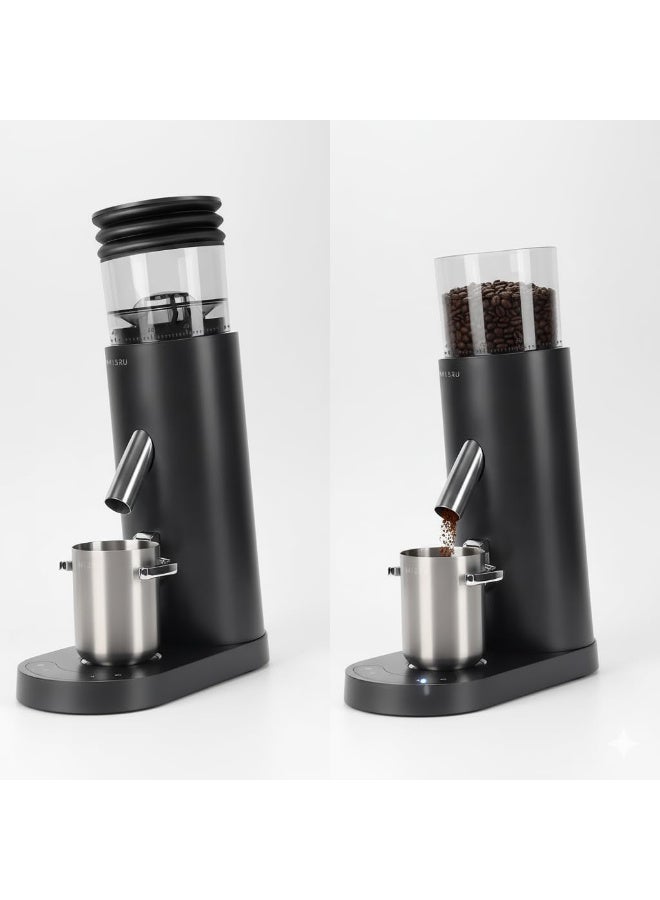 MIBRU V60 Conical Burr Coffee Grinder with stainless steel gears Grind Settings, Precision Timer, Anti-Static Design – Ideal for Espresso, Drip, Pour Over, Cold Brew, and French Press - Image 5