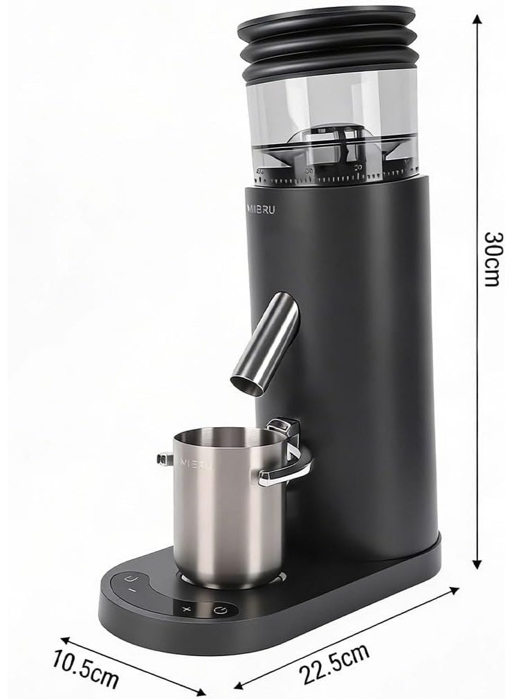 MIBRU V60 Conical Burr Coffee Grinder with stainless steel gears Grind Settings, Precision Timer, Anti-Static Design – Ideal for Espresso, Drip, Pour Over, Cold Brew, and French Press - Image 3