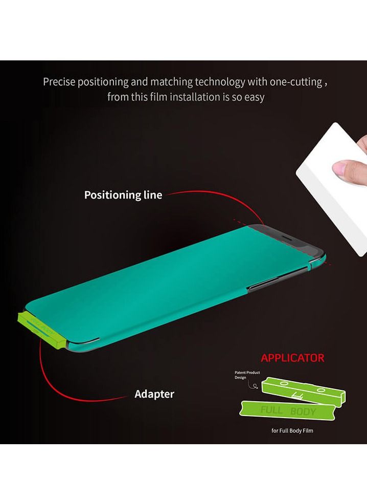 جو-ديز لاصقة حماية للشّاشة 2 في 1 من جيلاتين النانو بتغطية كاملة أمامية وخلفية لهاتف هواوي P40 برو - شفاف - Image 3