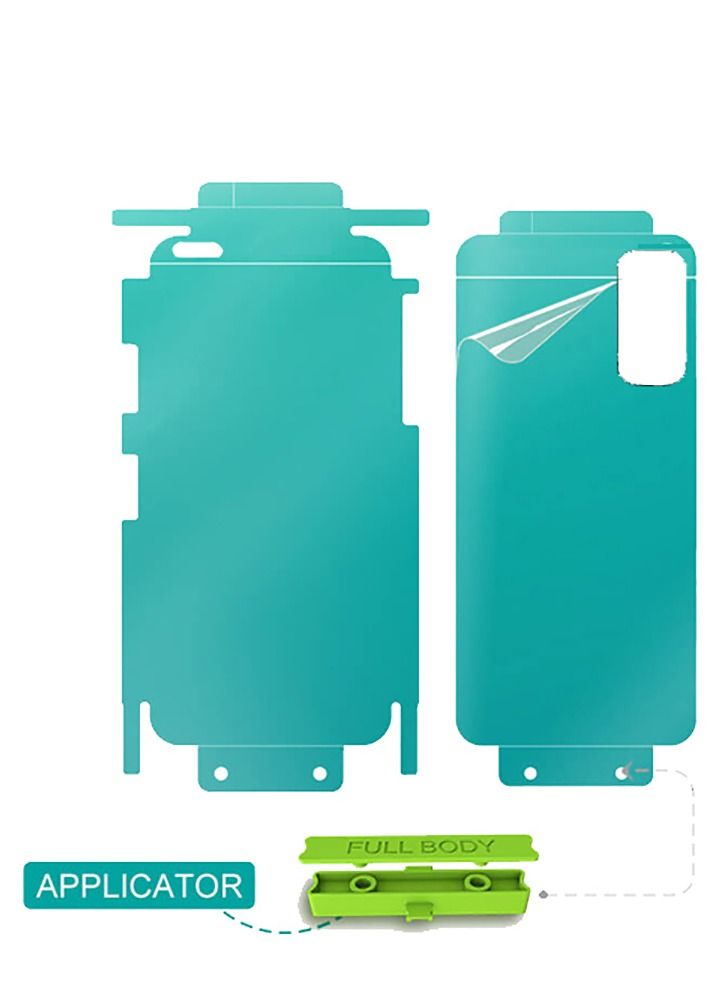 جو-ديز لاصقة حماية للشّاشة 2 في 1 من جيلاتين النانو بتغطية كاملة أمامية وخلفية لهاتف هواوي P40 برو - شفاف - Image 2