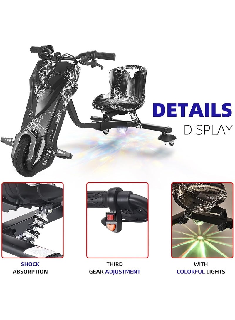 OHAHO Drifting Electric Scooter, Adjustable Mini Drift scooter With 36V Battery, Electric Scooter With Helmet Pad Set, Knee & Elbow Pads for Kids With 3 Speeds(6.5Inch） - Image 2