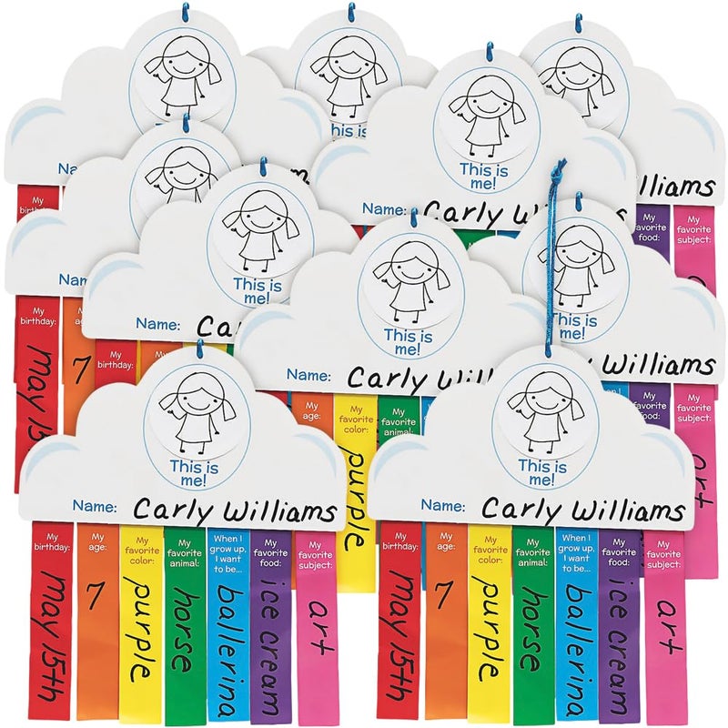 Fun Express All About Me Rainbow Craft Kit 12 Pieces Multicolor - Image 3