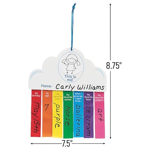 Fun Express All About Me Rainbow Craft Kit 12 Pieces Multicolor - Image 5