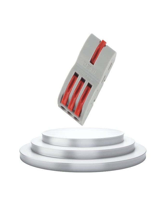 Nidy® 5Pcs Compact Lever Wire Nut Connector (1 in 3 Out), Splicing Wire Connector, Universal Quick Wiring Cable Connection Push-in Conductor Terminal Block CE & RoHS Certified, 28-12 AWG - Image 1