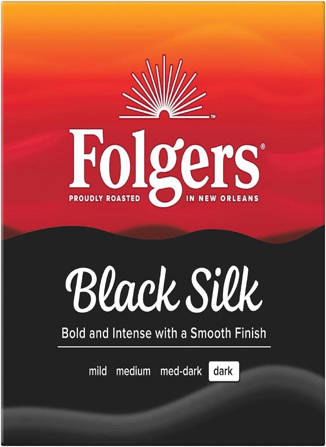 Folgers Folgers Black Silk Dark Roast Coffee, 72 Keurig K-Cup Pods 12 Count (Pack of 6)  - Image 2