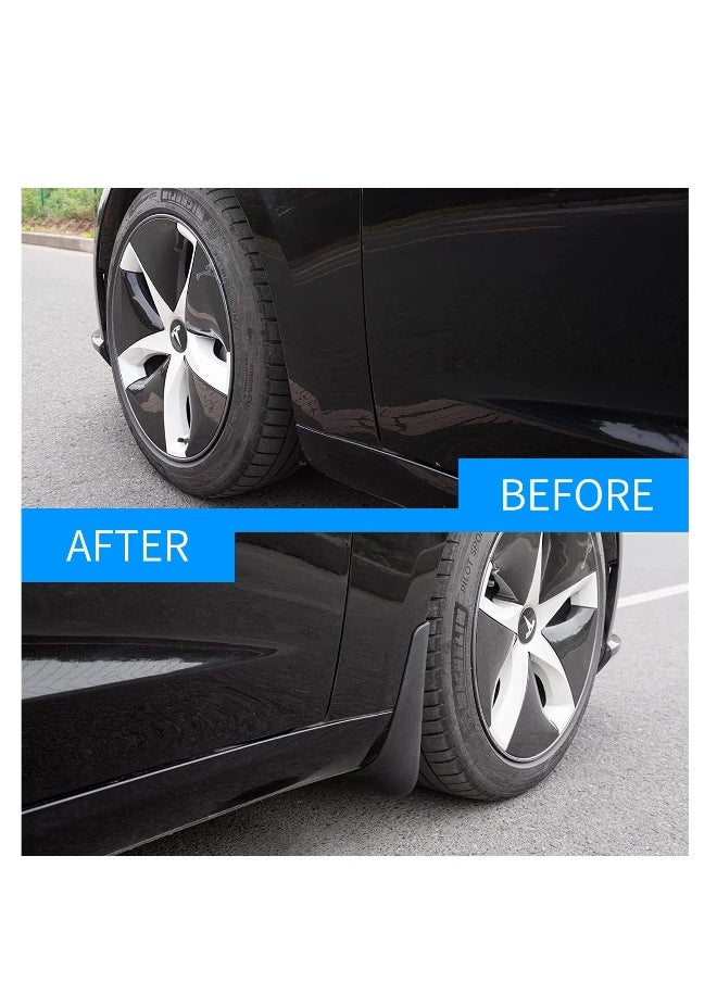 Generic Mud Flaps Splash Guards Fender for Tesla Model 3, Front Rear Mudguard Kit Auto Fender Mudflaps with Screws Full Protection Customized No Need to Drill Holes Set of 4  - Image 4