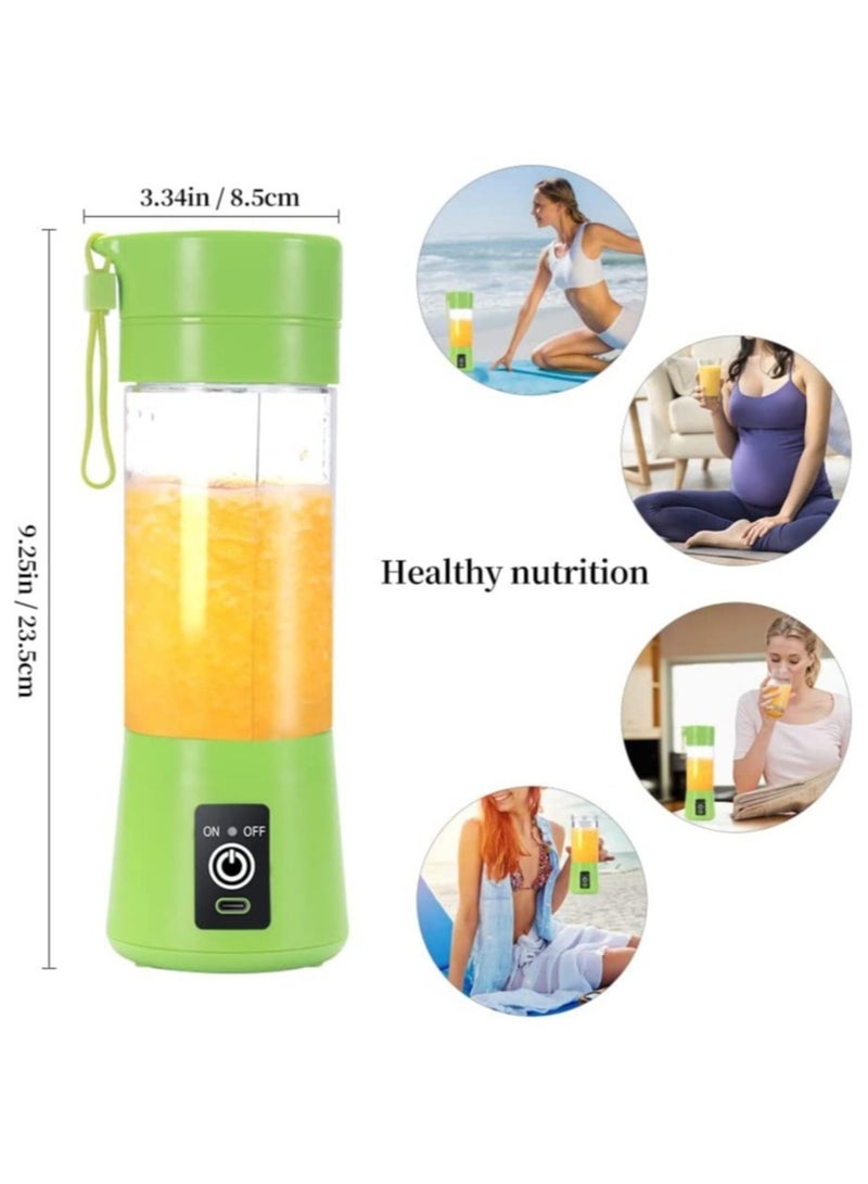 ELTRAZONE كوب الخلاط المحمول، خلاط عصير كهربائي USB، خلاط محمول صغير للشيكات والسموذي، عصير، 380 مل، ستة شفرات رائعة للخلط - Image 5