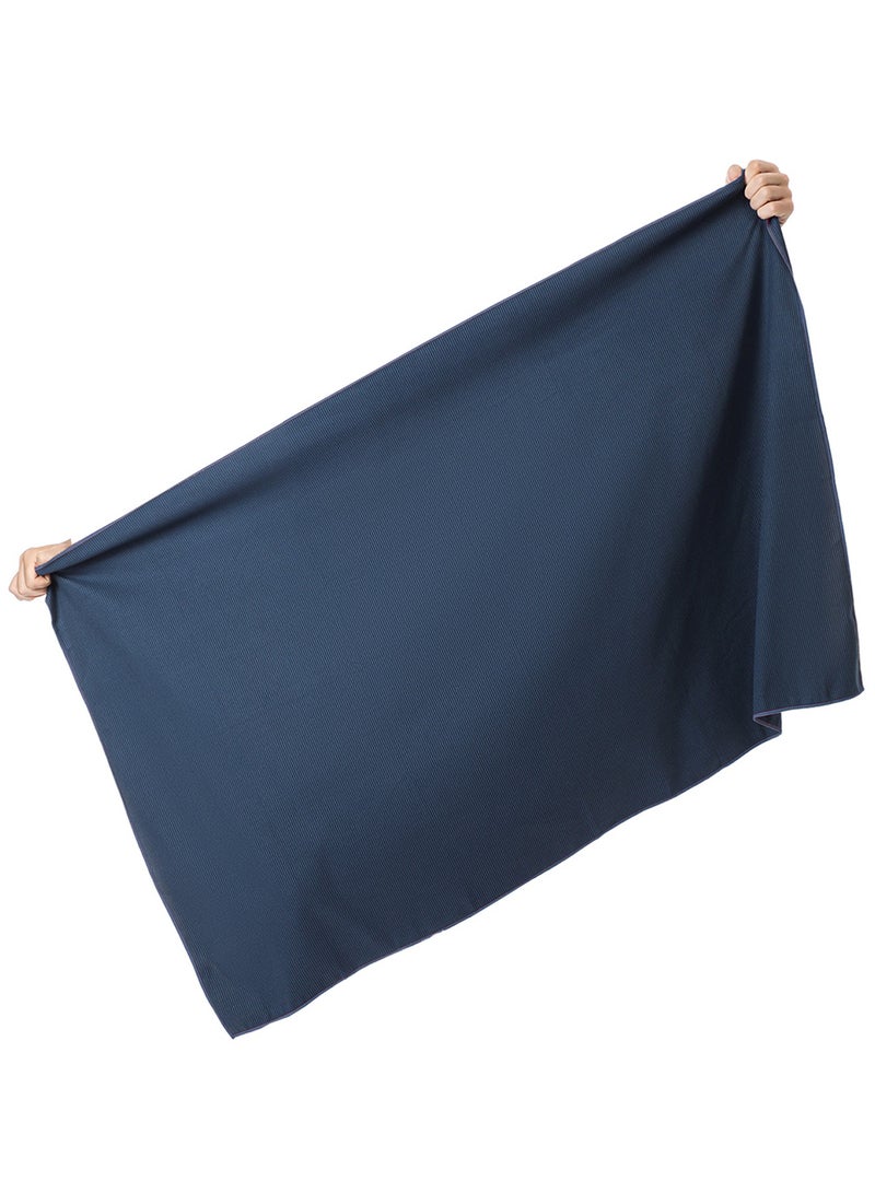 Qiccijoo Qiccijoo Quick Dry Towel Turkish Beach Towel Oversized 130*80cm/51.2*31.5in Microfiber Towel Super Absorbent, Travel & Sports & Camping Towel Gym Towel Yoga Towel（Dark Blue）  - Image 1