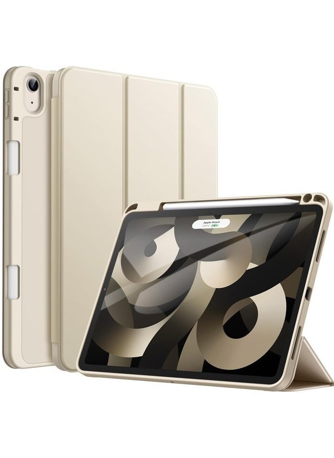 Raxoom Off White 360-Degree Rotating Case for iPad Air 5th/4th Gen (10.9") with Pencil Holder & Auto Sleep/Wake - Image 1