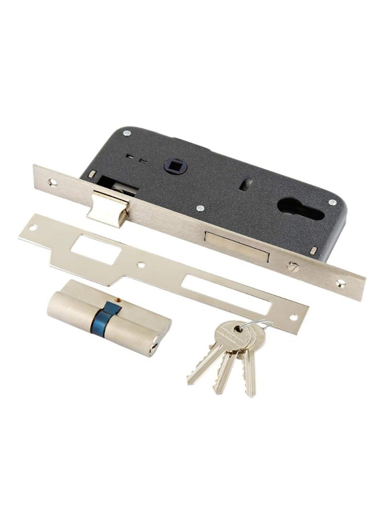 KNP KNP ICSA Lockbody (Close, Silver Color) is a high-quality and durable lock mechanism designed for secure door locking in residential and commercial spaces. - Image 1