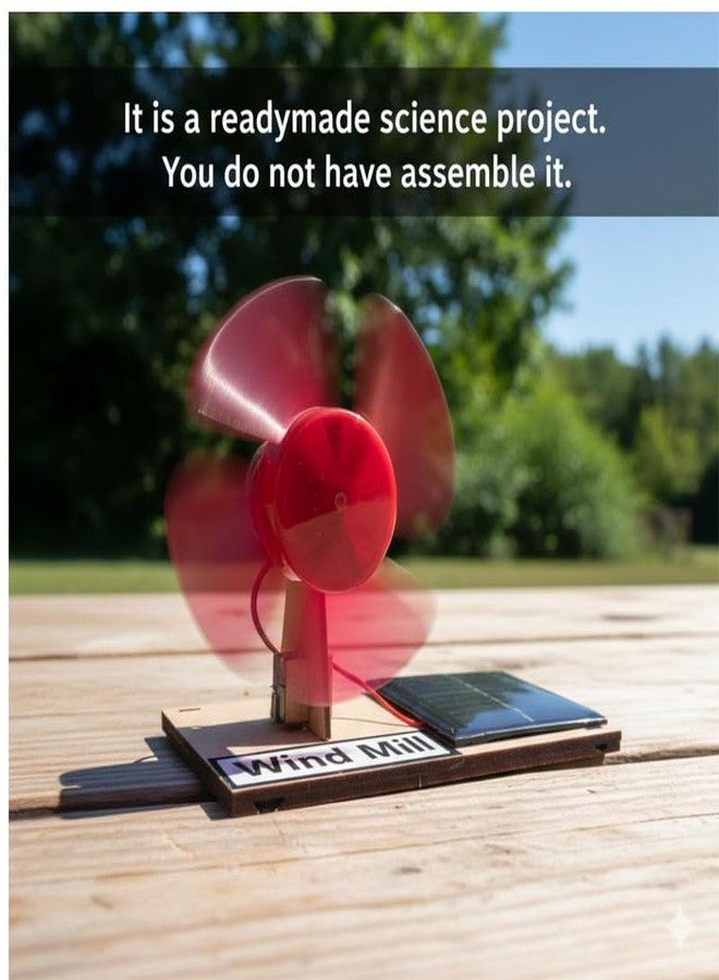 ESPtronics مجموعة أدوات ESPtronics الجاهزة لمشروع علمي STEM، نموذج عملي لطاحونة هوائية تعمل بالطاقة الشمسية، مزودة بلوحة خلايا شمسية، ومروحة لعبة، وتوربين، مناسبة لأطفال المدارس والطلاب - Image 2