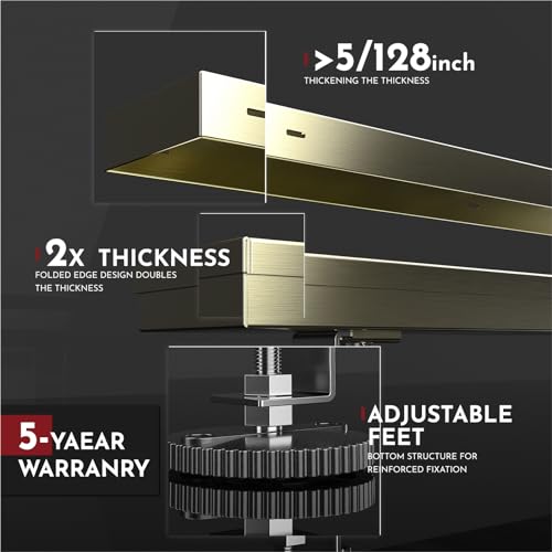 WEBANG 12 Inch Linear Shower Drain Rectangular Floor Drain with Accessories Reversible 2-in-1 Cover Tile Insert Grate Removable SUS304 Stainless Steel CUPC Certified Brushed Gold - Image 3