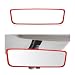 Gasedin Rear View Mirror Protector Frame Soft Silicone Auto Rear View Mirror Protective Cover Rearview Edge Cover Compatible with Model 3 Y Universal Interior Car Accessories Red - Image 2