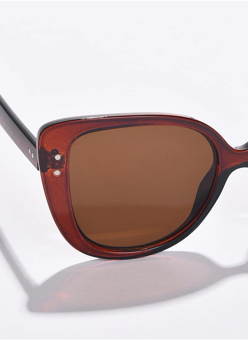 صوص هاوت Brown Lens Brown Butterfly Sunglasses