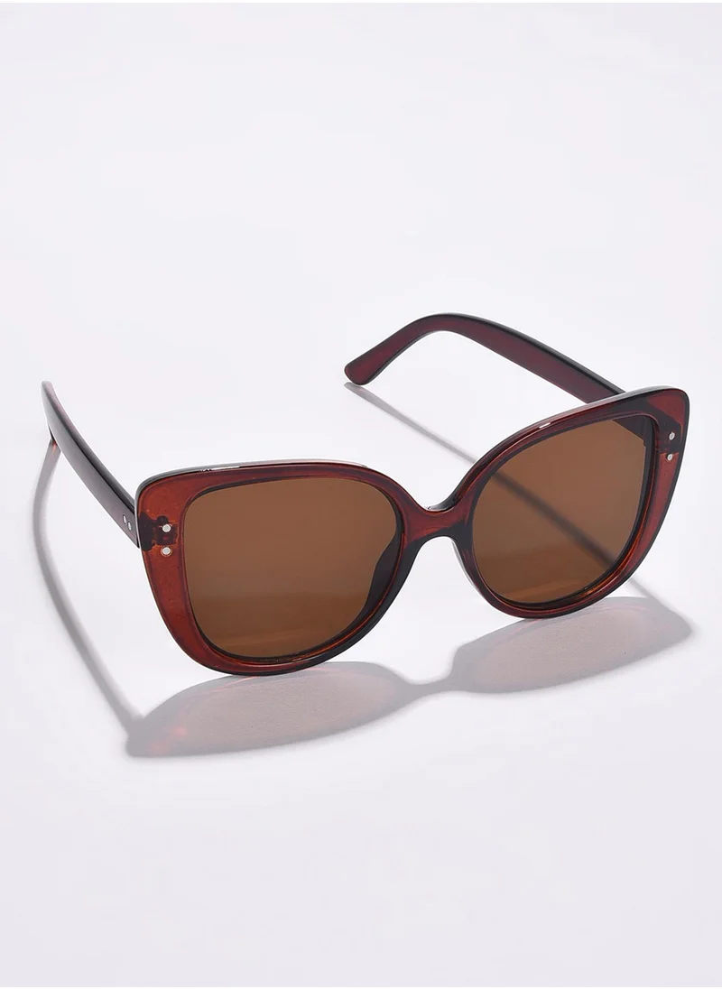 صوص هاوت Brown Lens Brown Butterfly Sunglasses