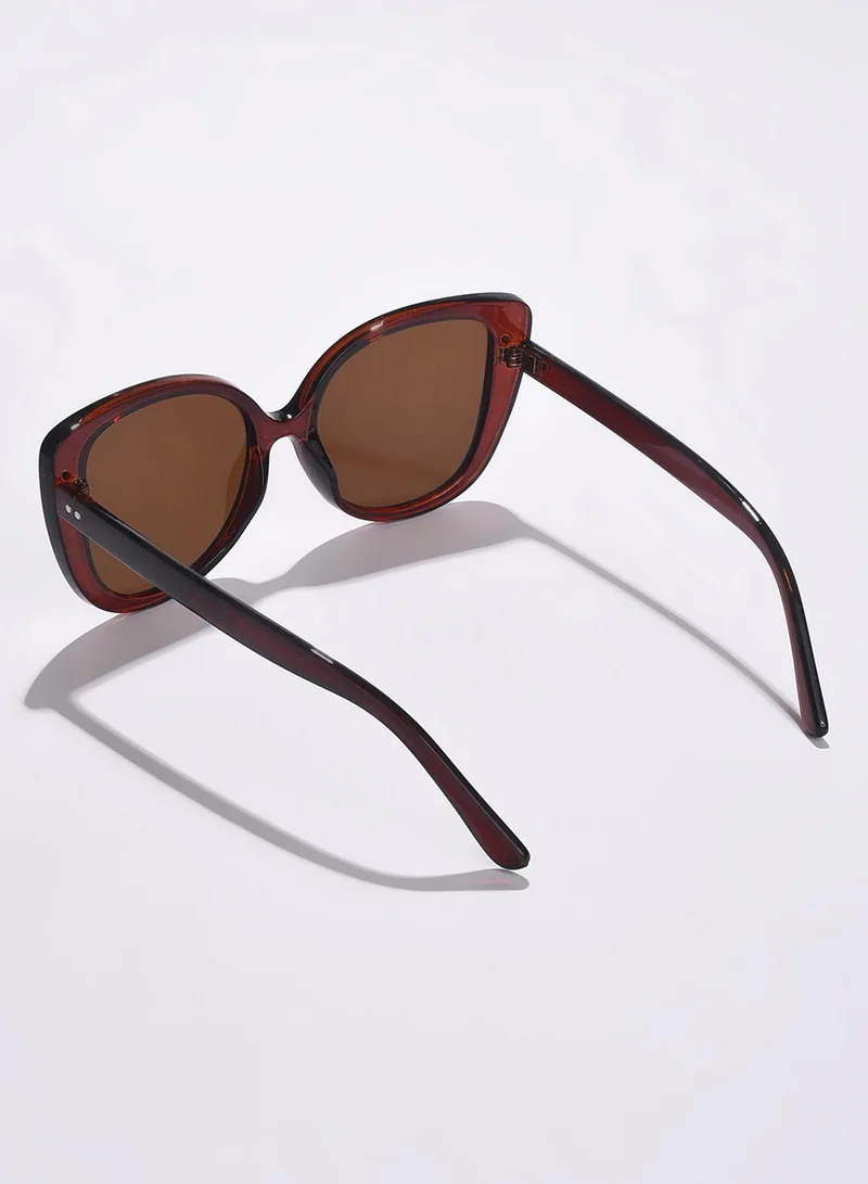 Haute Sauce Brown Lens Brown Butterfly Sunglasses