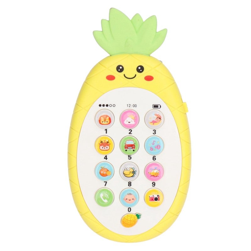 Baby Cell Phone Toy: Soft Silicone Teether, Bright Colors Cool Light - Musical Lullaby Functions, Educational Development for Infant Sensory Learning, Baby Sleep Aid - Image 1
