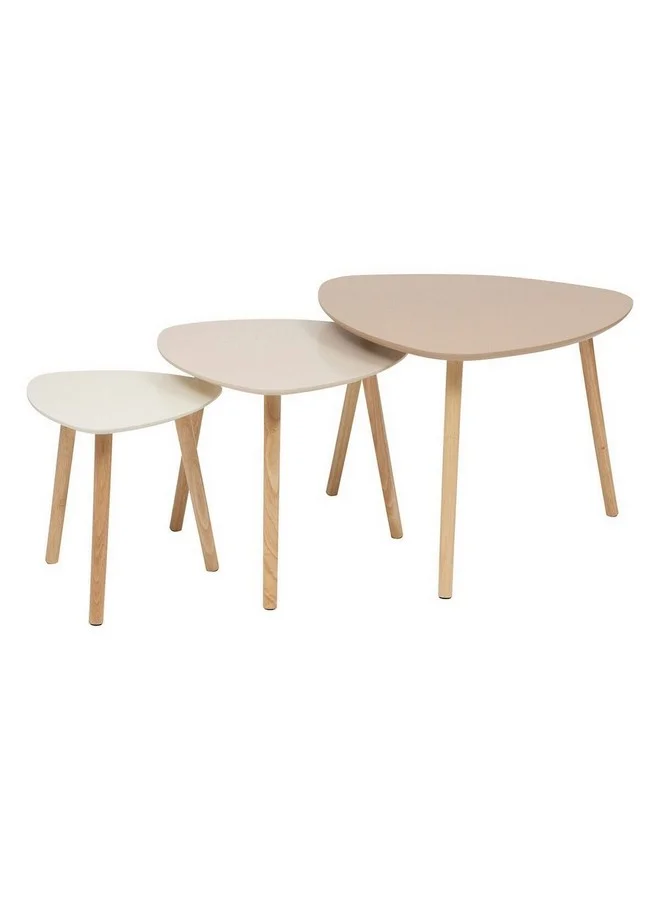 Atmosphera 3-Piece Mileo Triangular Nesting Table Multicolour 65.5 x 9.5 x 68.2 cm 157052K