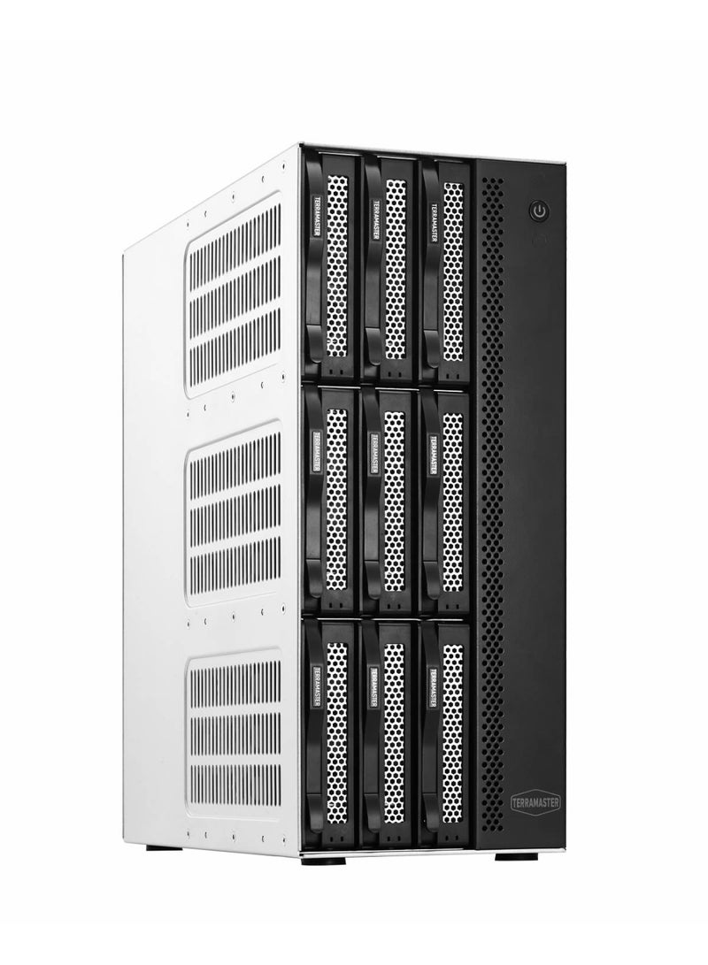 TERRAMASTER T9-500 Pro NAS Storage - 9Bay Core i7 1255U 10-Cores 12-Threads CPU, 16GB DDR5 RAM, Dual 10GbE Ports, Network Attached Storage Peak Performance for Business (Diskless) - Image 1