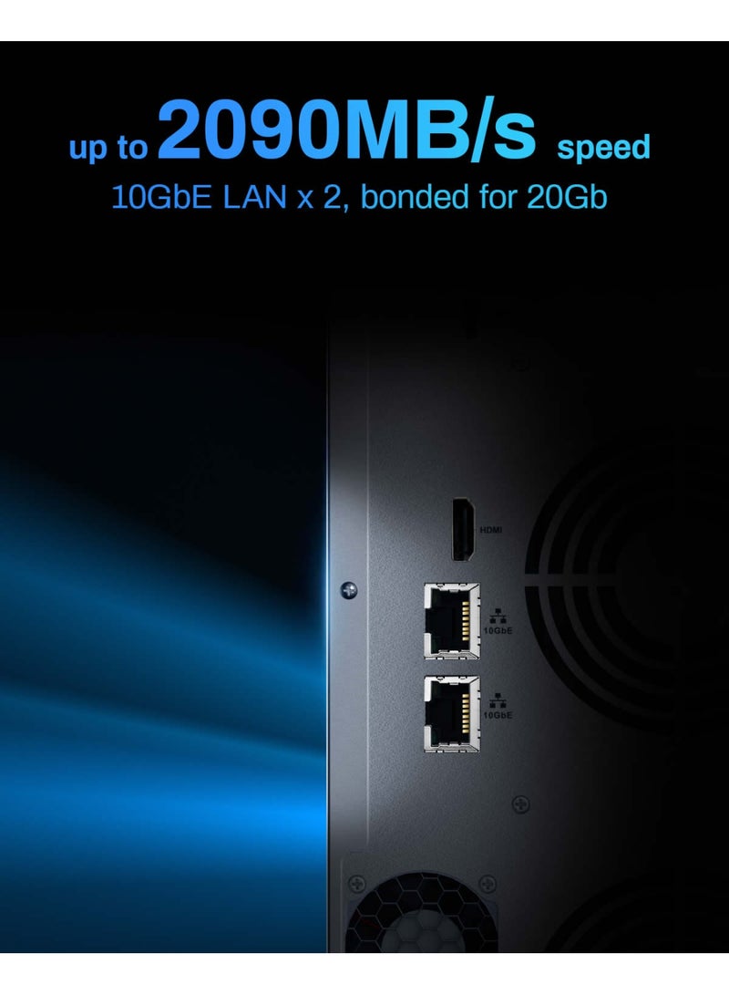 TERRAMASTER T9-500 Pro NAS Storage - 9Bay Core i7 1255U 10-Cores 12-Threads CPU, 16GB DDR5 RAM, Dual 10GbE Ports, Network Attached Storage Peak Performance for Business (Diskless) - Image 5