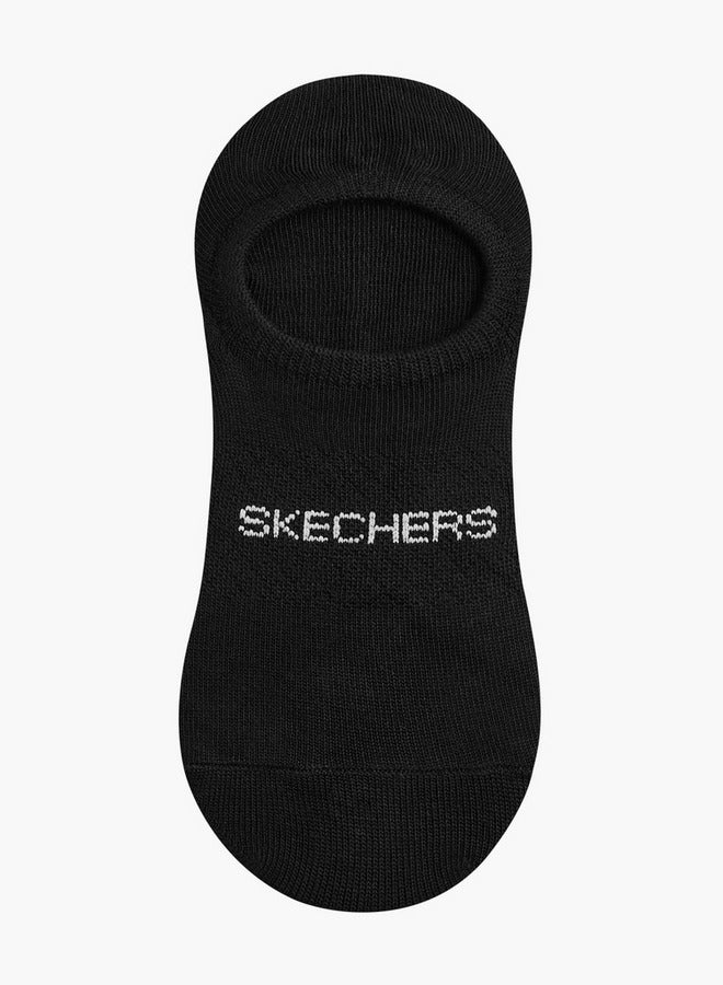 SKECHERS Textured No Show Socks - Set of 3 - Image 2