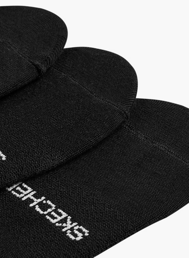 SKECHERS Textured No Show Socks - Set of 3 - Image 3
