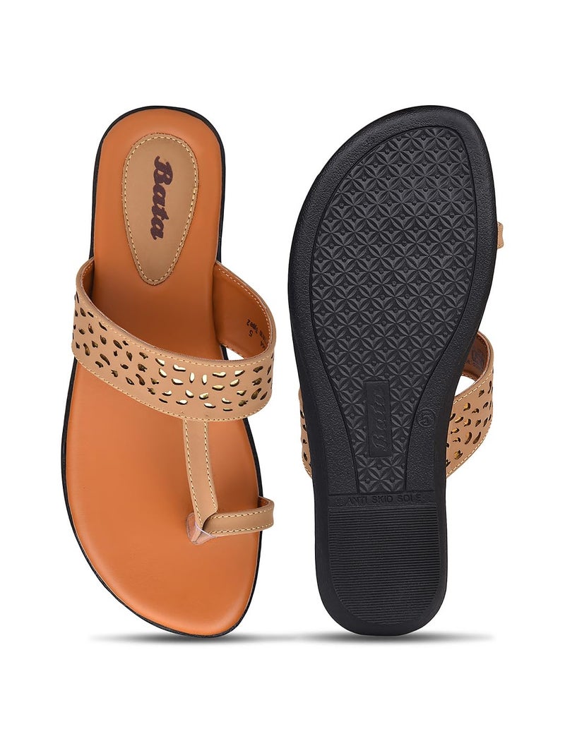 Bata Aditi Tr Women's Tan Flat Sandals - 7 UK (5713144) - Image 4