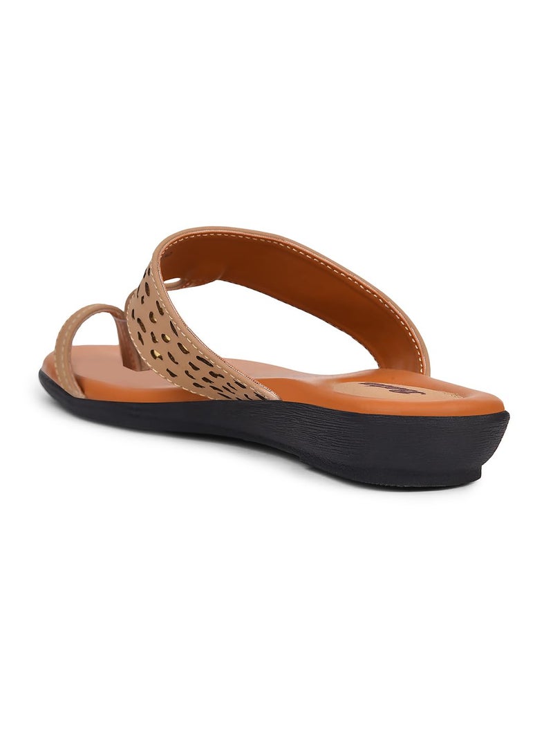 Bata Aditi Tr Women's Tan Flat Sandals - 7 UK (5713144) - Image 3