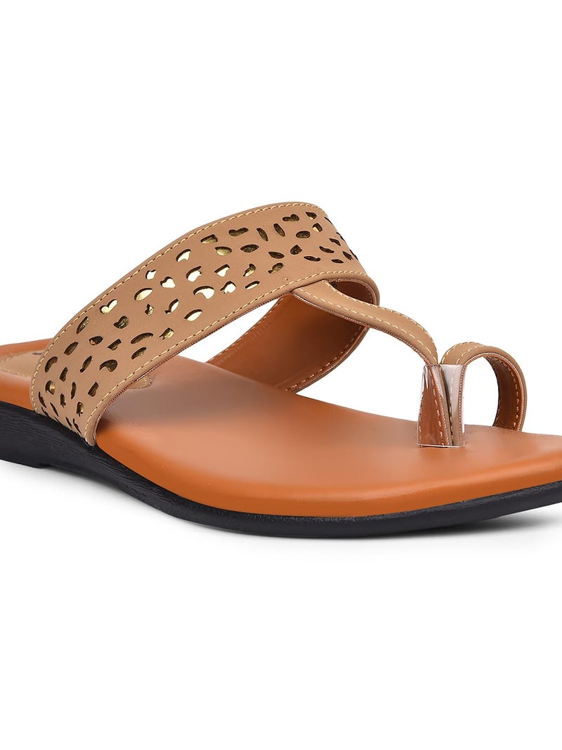 Bata Aditi Tr Women's Tan Flat Sandals - 7 UK (5713144) - Image 5