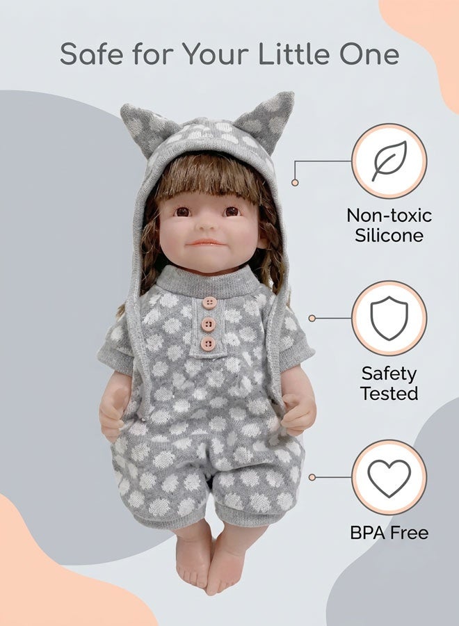 Baby doll，lifelike baby doll，3D simulated series baby doll,Ultra-Soft Realistic Companion - Image 2