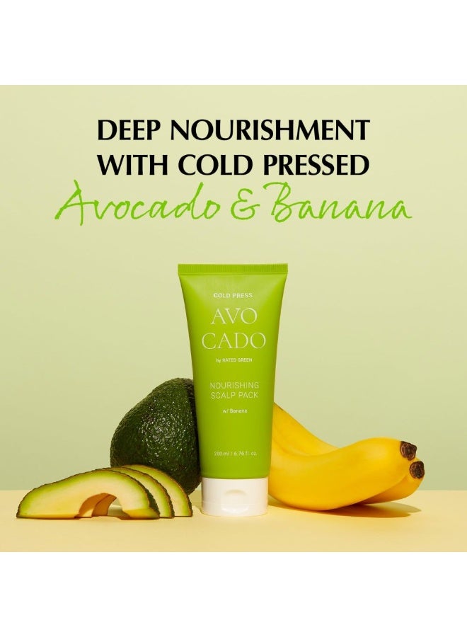 Rated Green Cold Press Avocado Nourishing Scalp - Damaged Hair 200ml - Image 3