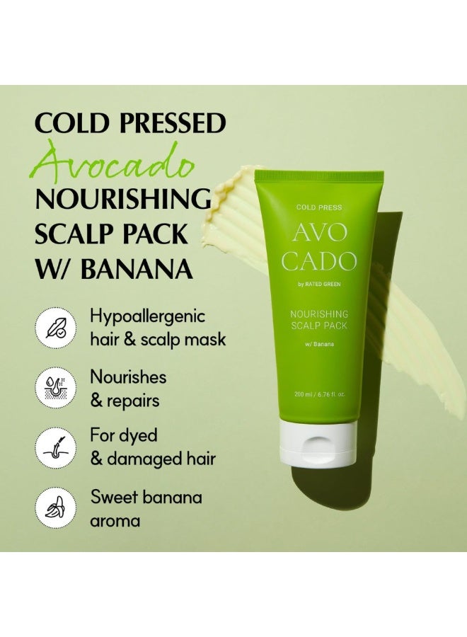 Rated Green Cold Press Avocado Nourishing Scalp - Damaged Hair 200ml - Image 2